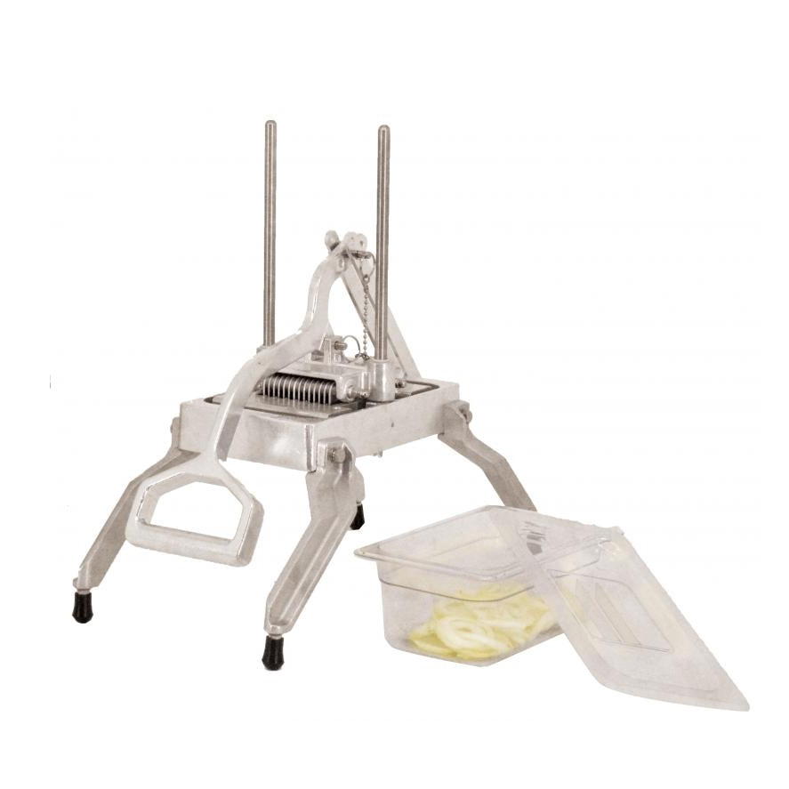 Omcan 41863 Vertical Fruit & Vegetable Slicer, 1/4" Stainless Steel Blade, Operation, Non-Skid Feet