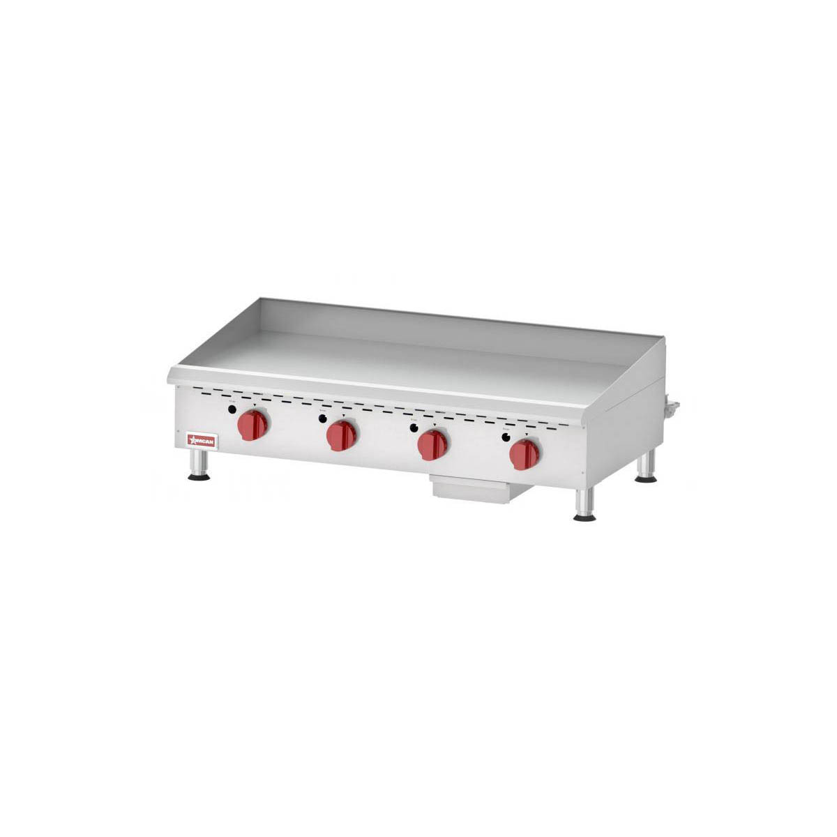 Omcan 43019 48" Countertop Thermostatic Gas Griddle, 3/4" Steel Plate, 120.000 BTU