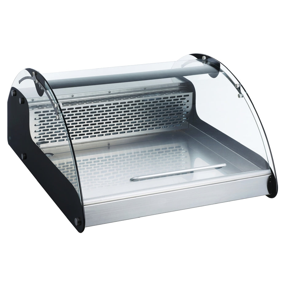Omcan 43074 27" Countertop Curved Refrigerated Seafood Display Case