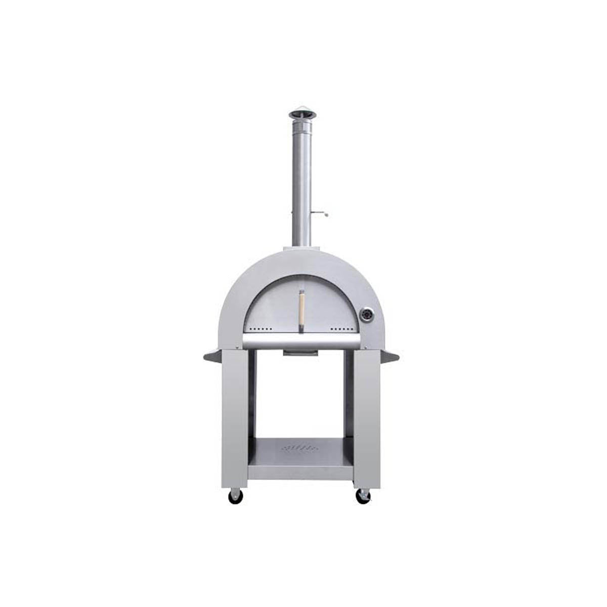 Omcan 43113 Wood / Coal / Gas Fired Pizza Oven w/ Brick Deck, Removable Door | 32.3" Wide