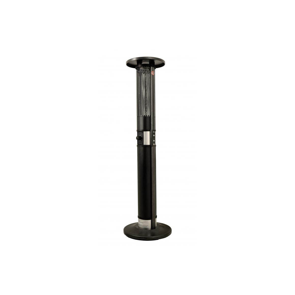 Omcan 43124 Electric Patio Heater, 360° Tip-Over Switch, Carbon Fiber Heating Element, Powder Coated Frame, IP24 | 16" Wide