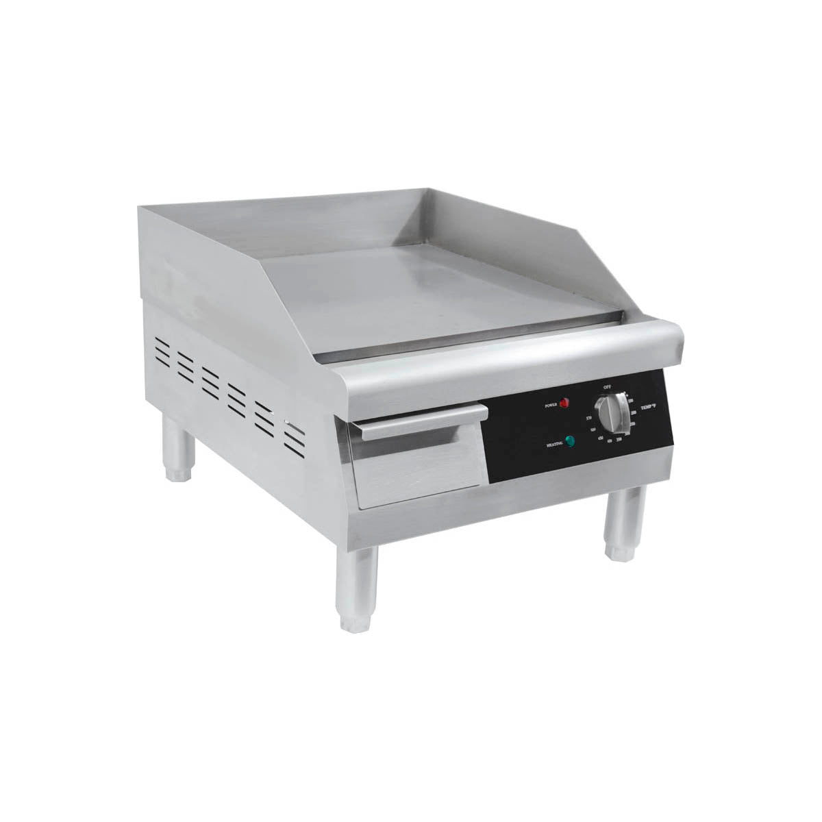 Omcan 43212 16" Countertop Electric Griddle with 15.5" x 16" Surface, Thermostatic Controls, 120v/1ph
