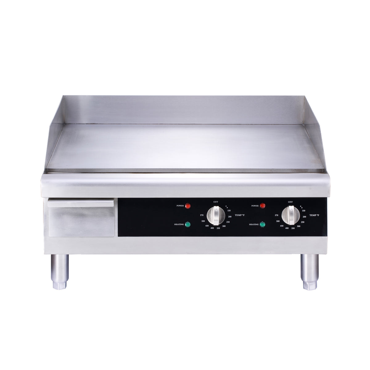 Omcan 43213 24" Countertop Electric Griddle with 24" x 15.5" Surface, Thermostatic Controls, 220v