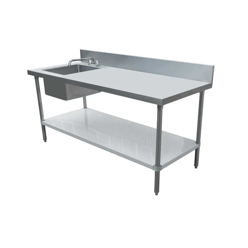 Omcan 43243 with Prep Sink(s) Work Table | 72" Wide