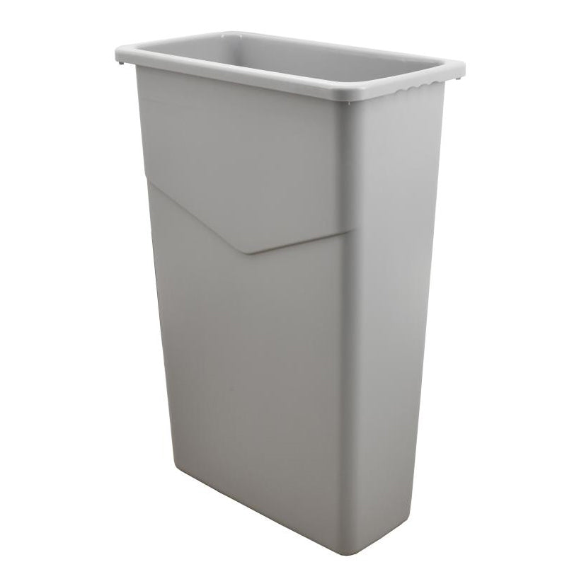 Omcan 43299 Recycling Container, 20-Gallon Rectangular Bin, 1-Stream Gray Polyethylene