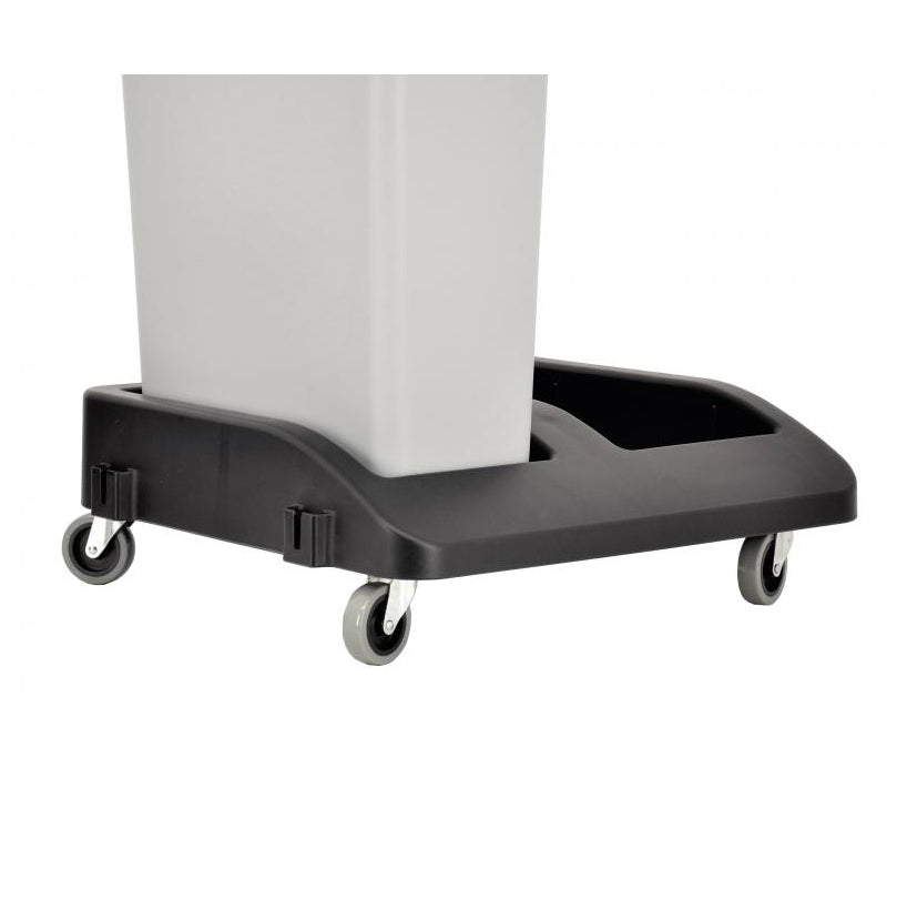 Omcan 43304 Double Dolly Fits 20-Gallon Recycling Bin, Polypropylene Plastic, Heavy-Duty Wheels | 23" Wide