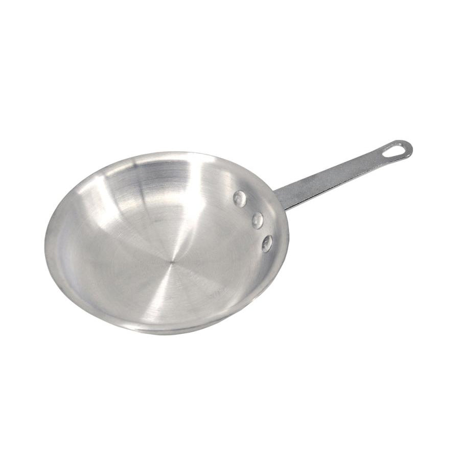 Omcan 43329 Fry Pan - 7" Diameter Aluminum Cooking Pan, Uncoated, Riveted Handle, NSF