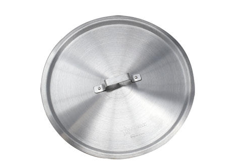 Omcan 43364 Aluminum Round Flat Cover For 24-Qt Brazier Pan, 24 Qt, Durable Metal Lid