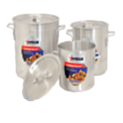Omcan 43372 Stock Pot, 40 Qt, 14-3/5" Diameter x 14-2/5" Deep, Dual-Handle, Aluminum, NSF