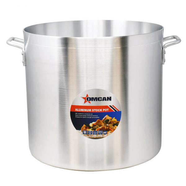 Omcan 43373 Stock Pot - 60 Qt, 16-1/2" Dia x 17-1/2" Deep, Dual Handles, Aluminum, NSF
