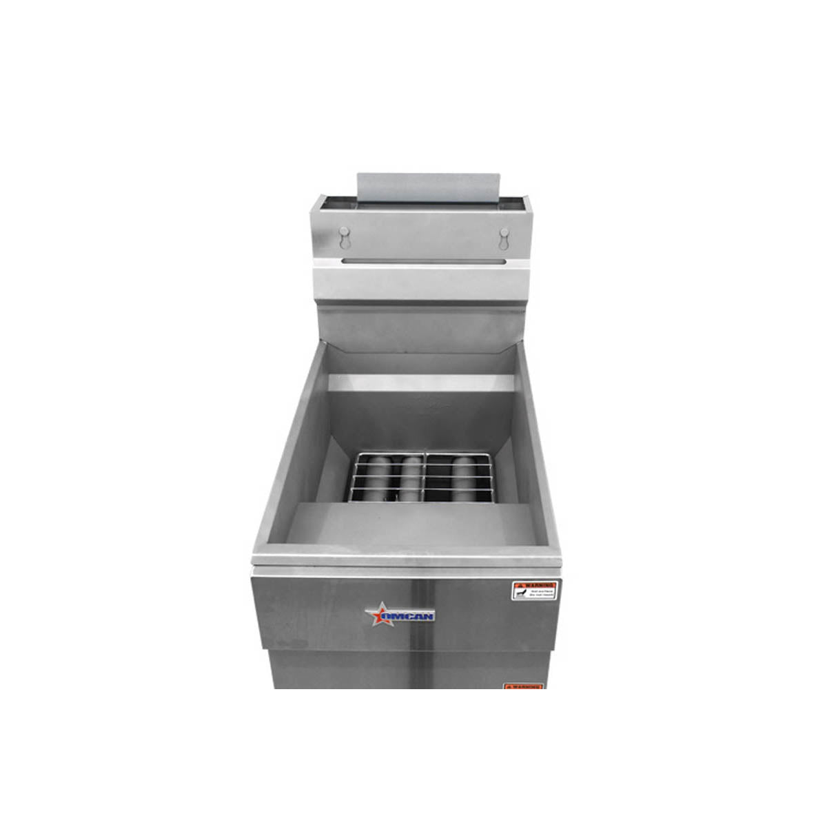 Omcan 43422 Full Pot Floor Model LP Gas Fryer, 35-40 lbs, 90.000 BTU | 15.51" Wide