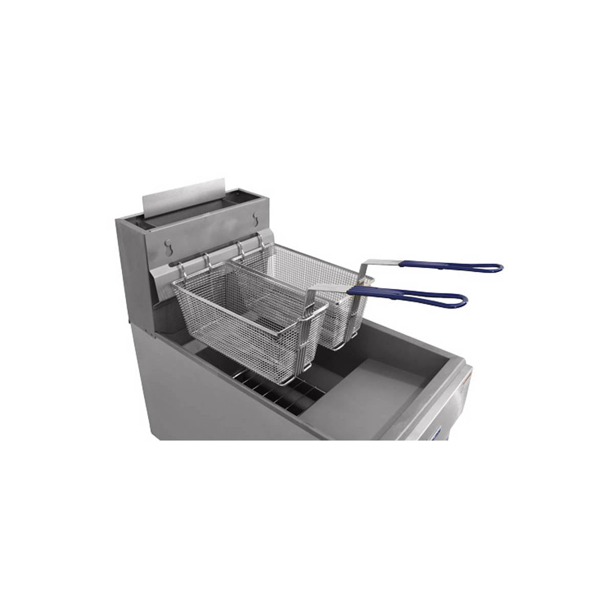 Omcan 43422 Full Pot Floor Model LP Gas Fryer, 35-40 lbs, 90.000 BTU | 15.51" Wide