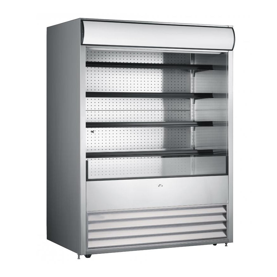 Omcan 43460 72" Vertical Open Air Merhandiser, Self-Contained, 4 Shelves, 37 cu ft.