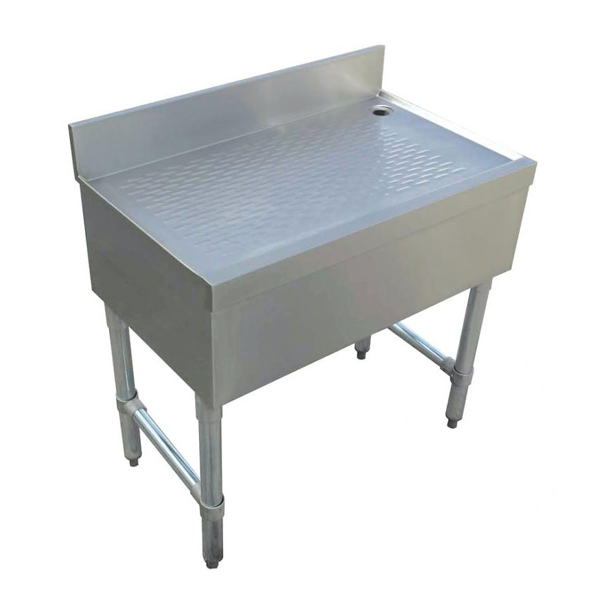 Omcan 43472 Integral Drainboard | 18" Wide