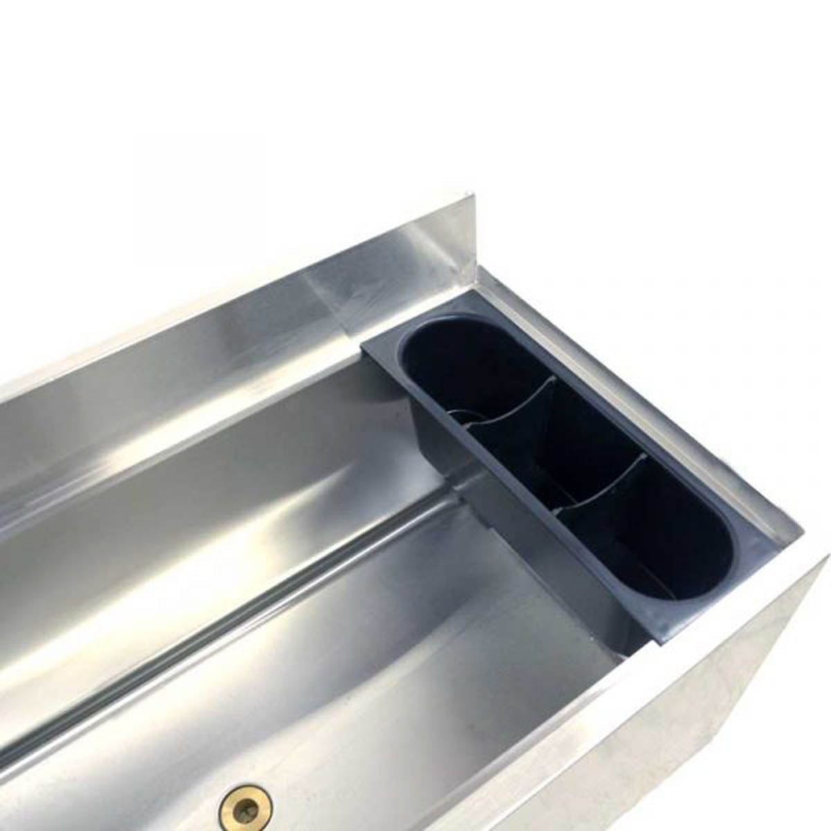 Omcan 43476 Underbar Ice Bin/Cocktail Unit with 119 lbs Ice Capacity | stainless steel & galvanized
