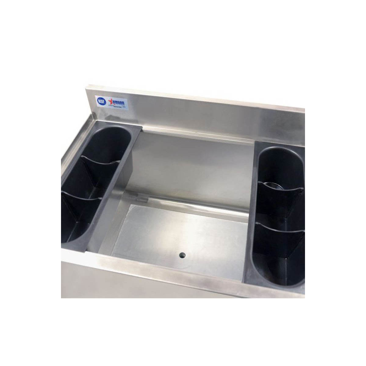 Omcan 43477 Underbar Ice Bin/Cocktail Unit with 77 lbs Ice Capacity | stainless steel & galvanized