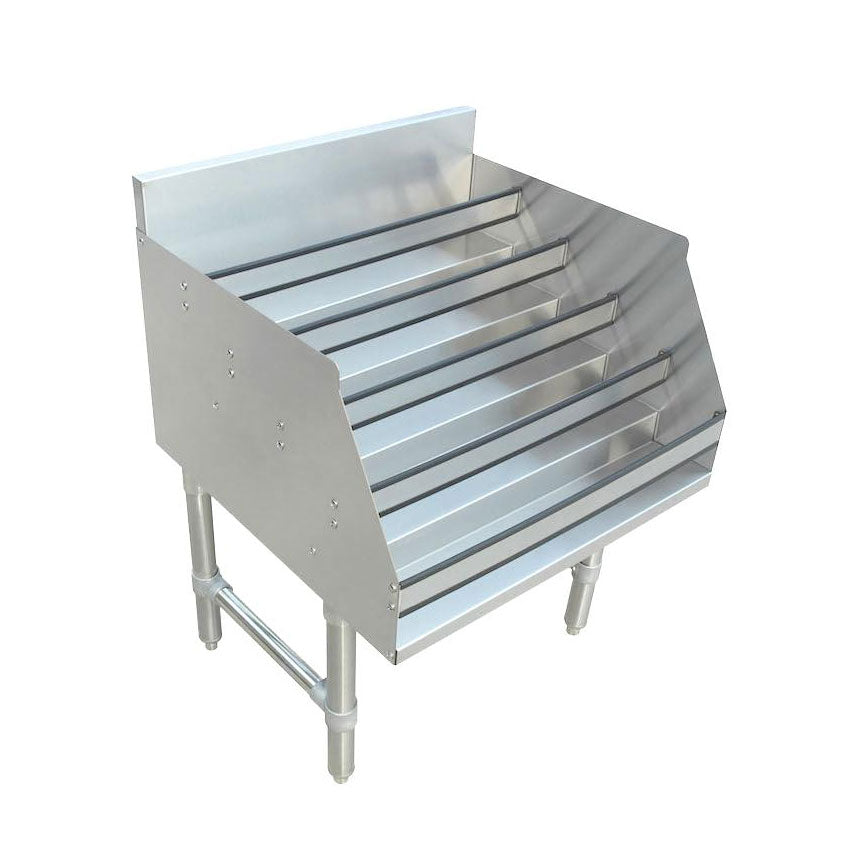 Omcan 43479 Underbar Liquor Bottle Display Rack, 5-Tiered | stainless steel & galvanized