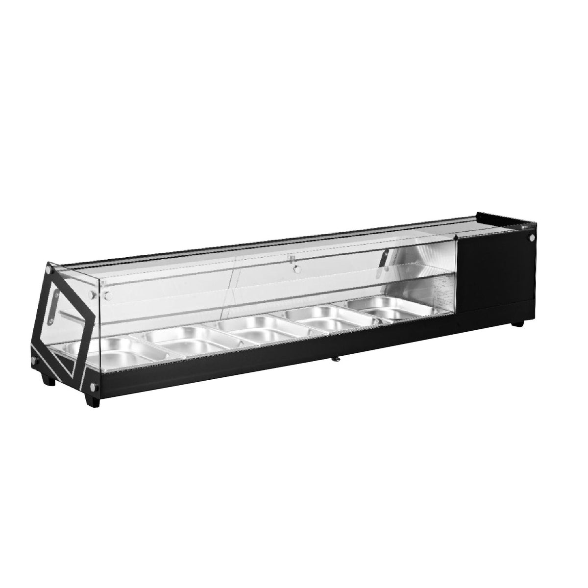 Omcan 43492 44" Countertop Refrigerated Sushi Display Case, Black