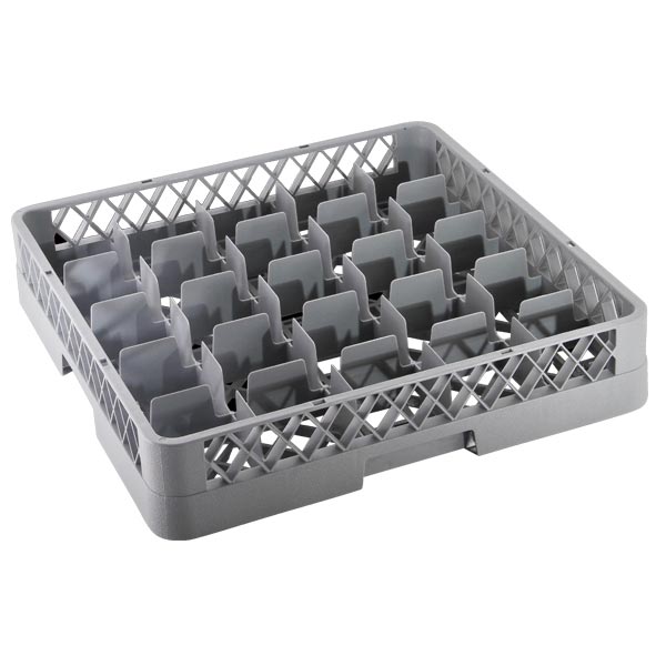 Omcan 43502 Dishwasher Glass Rack, 19.7"H x 19.7"W x 4"D, 25 Compartments, Commercial Dishwasher Storage