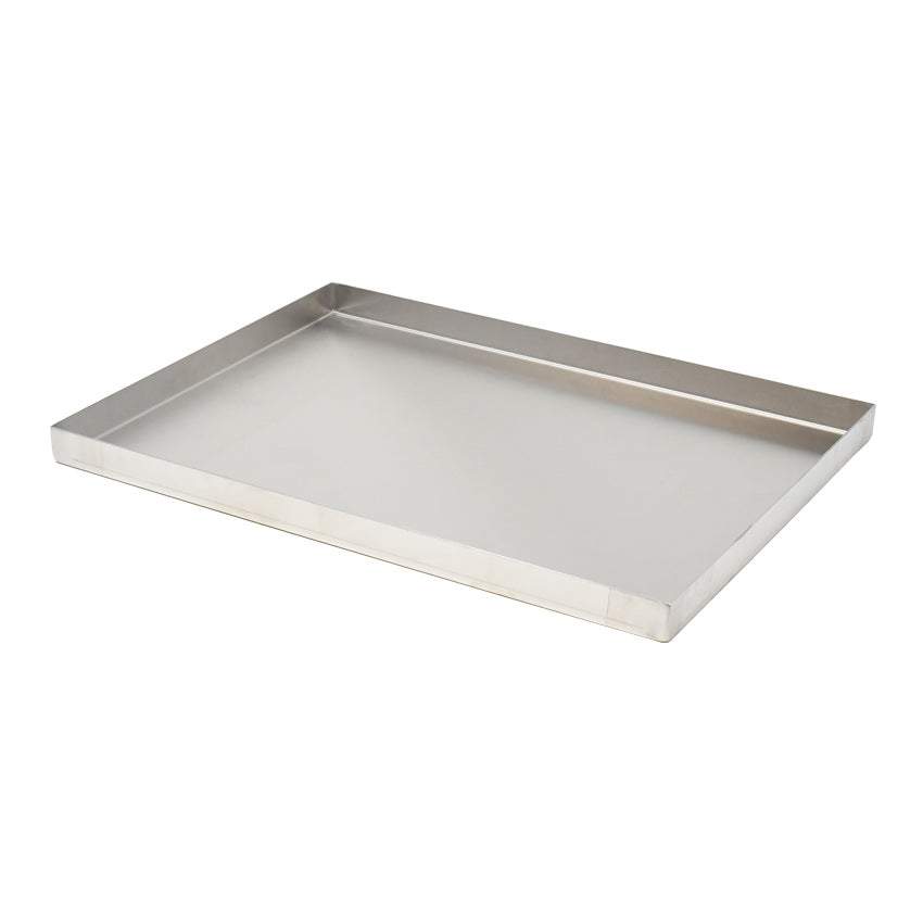 Omcan 43516 6" x 24" x 1" Stainless Steel Food Pan with Corner Drain Holes, 1" Depth