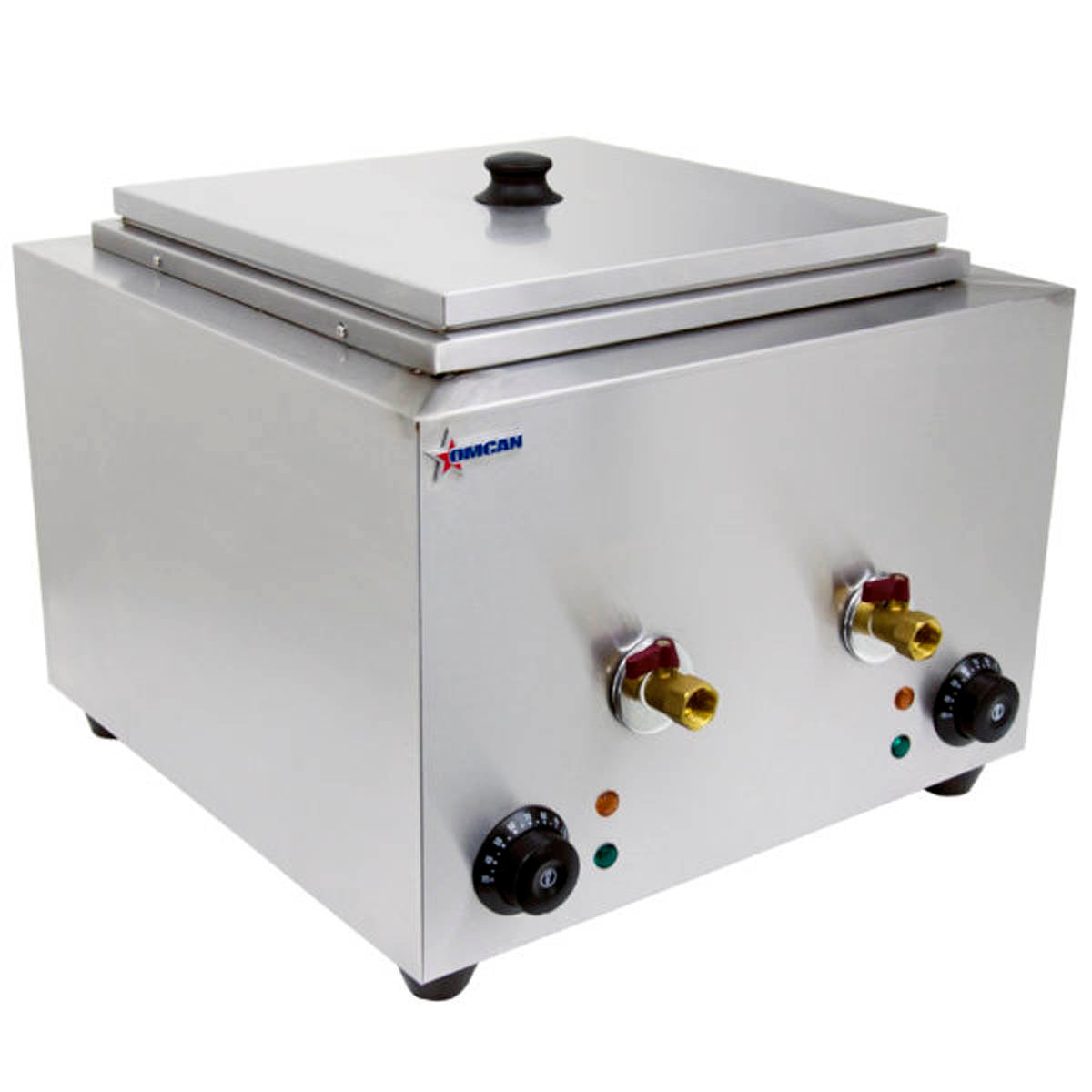 Omcan 43559 3.17 Gallon-12 Liter Countertop Electric Pasta Cooker, 2 Tanks, 240V, 2400W | 17.7" Wide