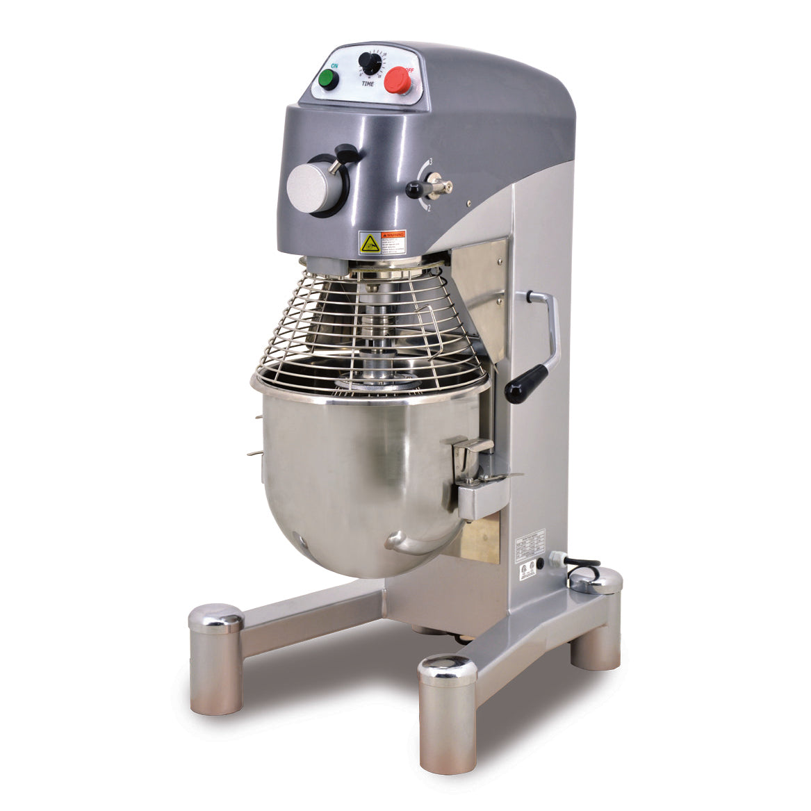 Omcan 43560 Floor Model 20 qt Planetary Mixer with Guard and Timer, #12 HUB, 3-Speed, 2 hp | 21" Wide