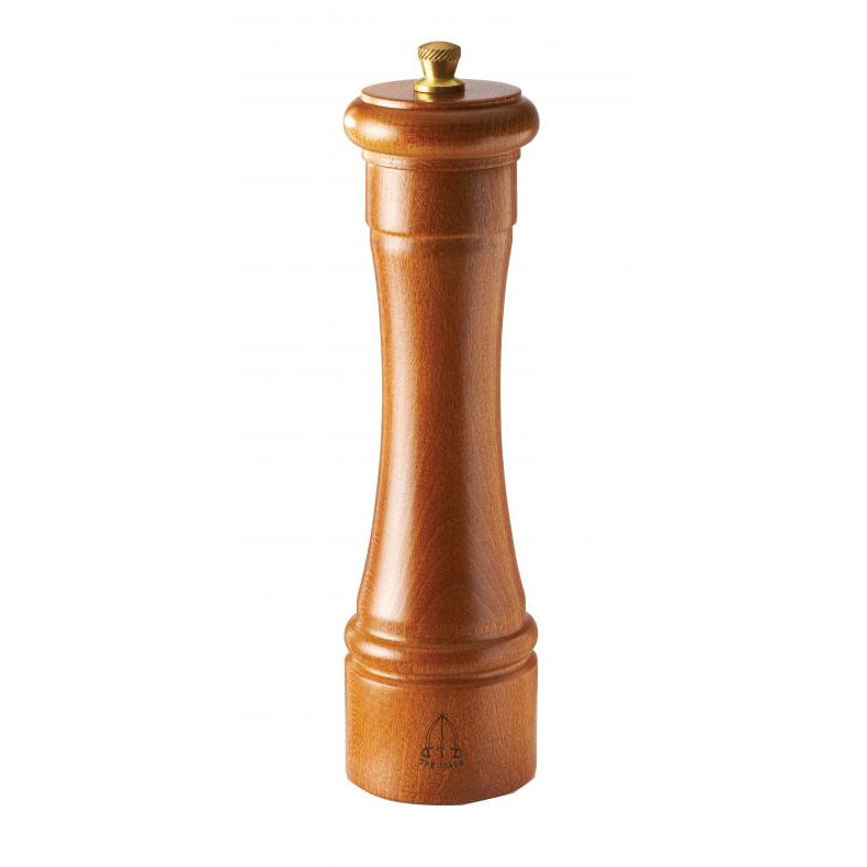 Omcan 43667 TRE Spade Pepper Mill, 8.25" Tall, Dark Italian Beech Wood, Wood