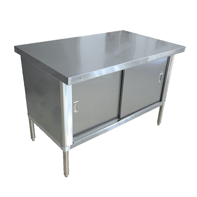 Omcan 43721 Cabinet Base Sliding Doors Work Table