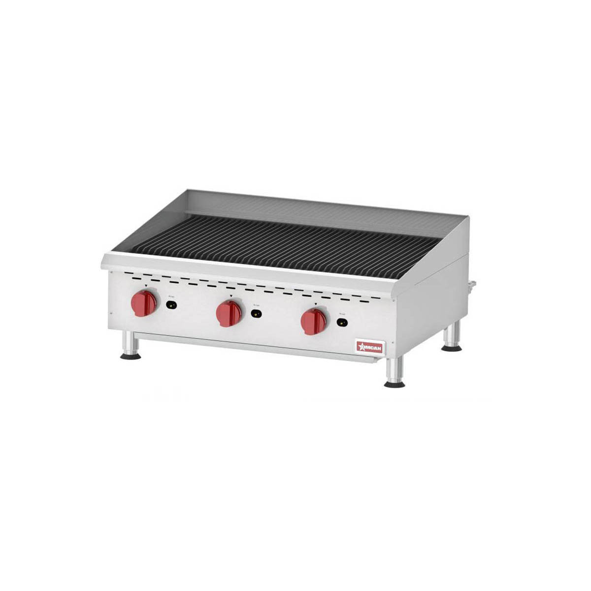 Omcan 43728 36" Countertop Gas Radiant Charbroiler w/ (3) Burners, 120.000 BTU