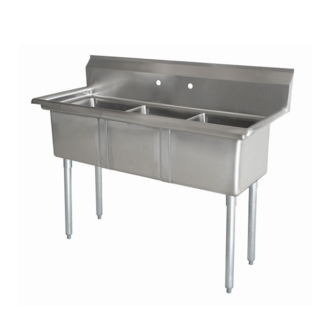 Omcan 43758 Three Compartment Sink | 35" Wide