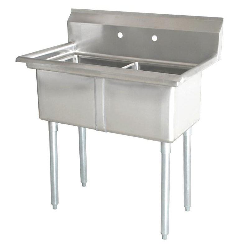 Omcan 43791 Two Compartment Sink | 53" Wide