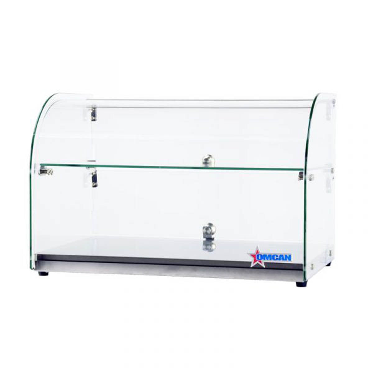 Omcan 44372 Countertop Display Case, Curved Front Glass | glass & stainless steel