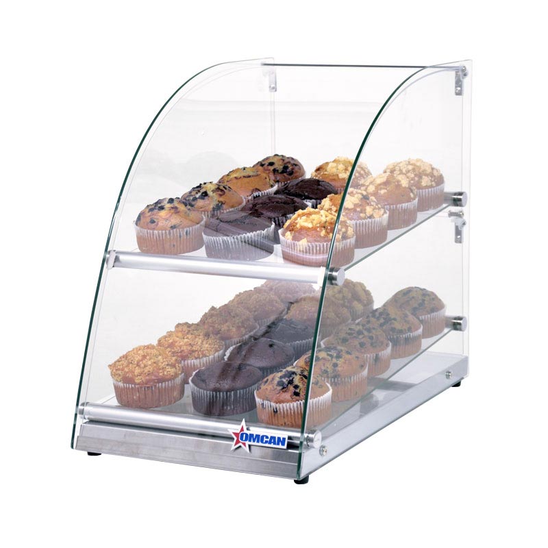 Omcan 44374 (44374) Display Case, Countertop, Curved Front Glass | glass & stainless steel