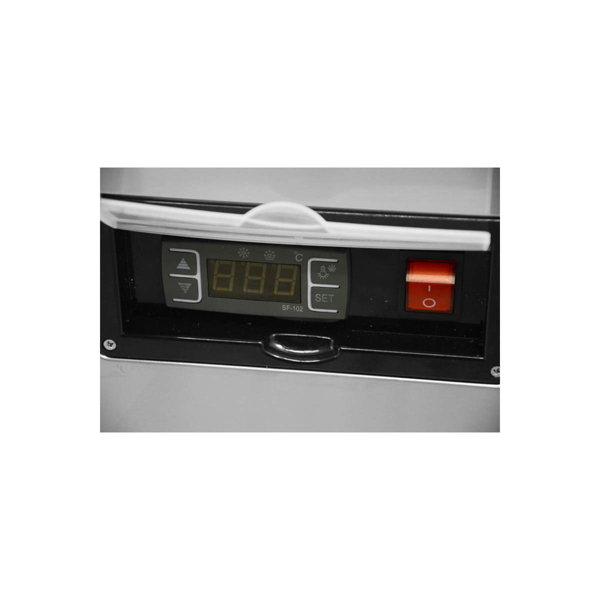 Omcan 44377 51" Vertical Open Air Merhandiser in Black, Self-Contained, 4 Shelves, 27.2 cu ft.