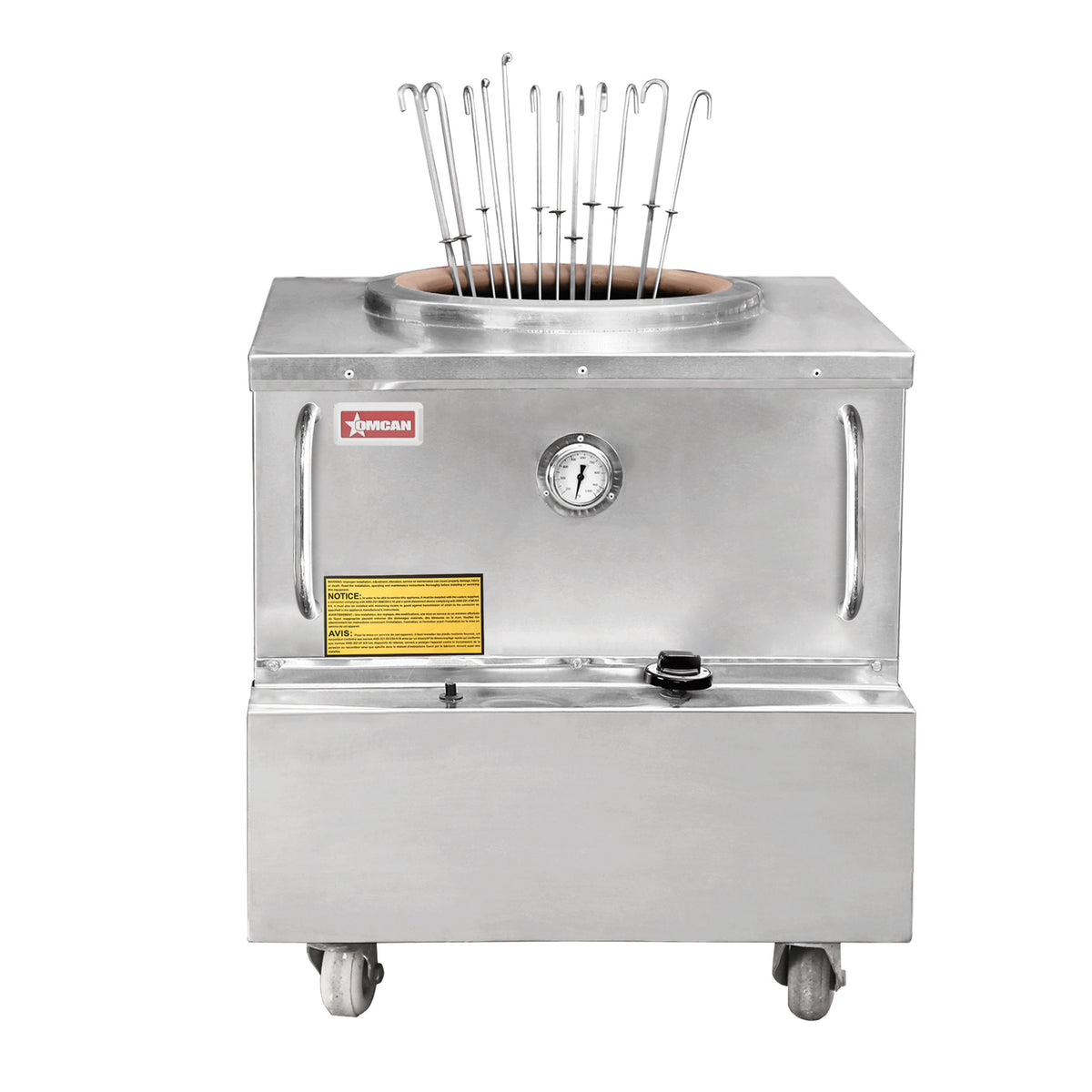 Omcan 44386 (Ce-In-2830) Tandoor Clay Oven, Natural Gas, 28"W X 30"D X 36"H