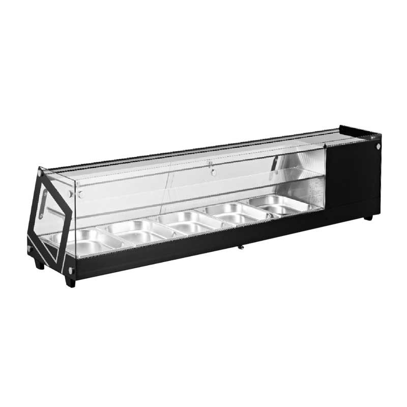 Omcan 44393 51" Countertop Refrigerated Sushi Display Case, Black