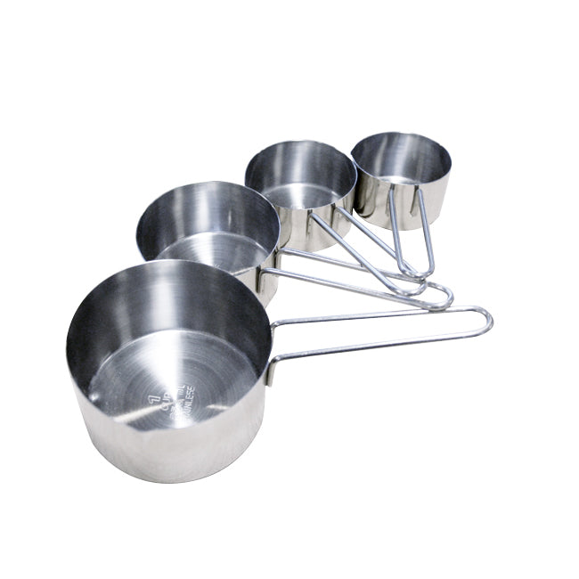 Omcan 44450 Measuring Cup Set, 4-Piece Stainless Steel 1/4, 1/3, 1/2, 1 Cup - Set | various sizes / set