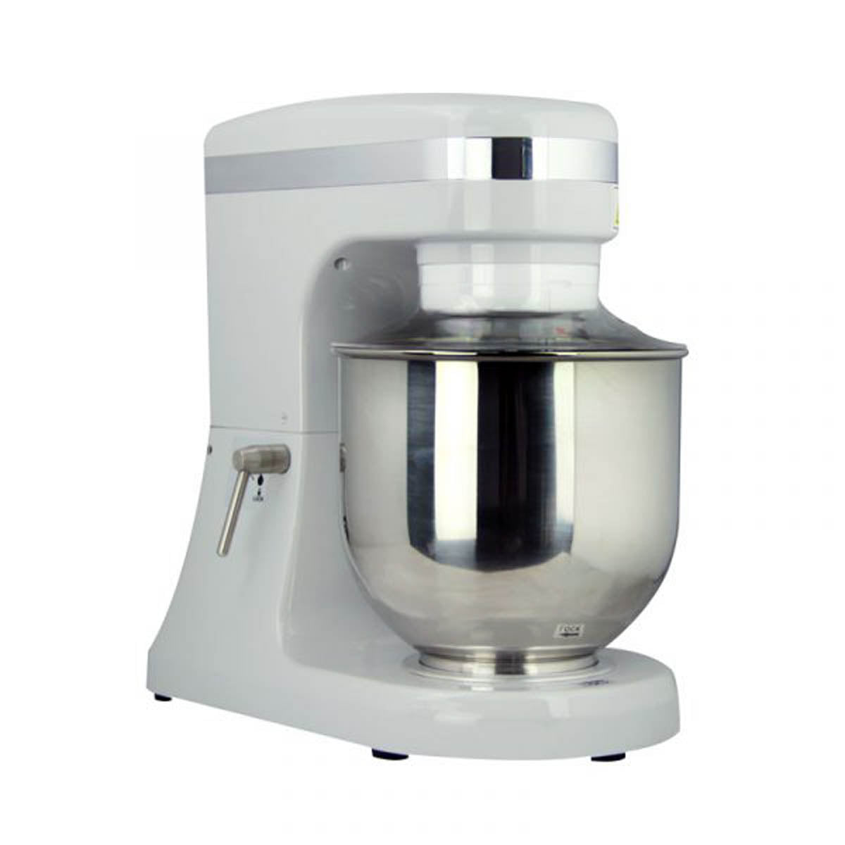Omcan 44475 Countertop 7 qt Planetary Mixer with Guard, Variable Speed, 270W, 0,37 hp | 9.06" Wide