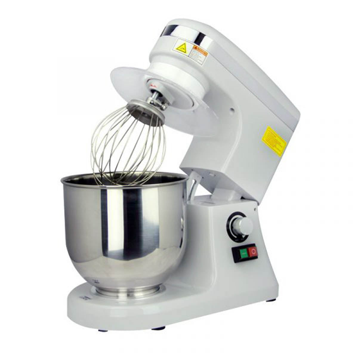 Omcan 44475 Countertop 7 qt Planetary Mixer with Guard, Variable Speed, 270W, 0,37 hp | 9.06" Wide