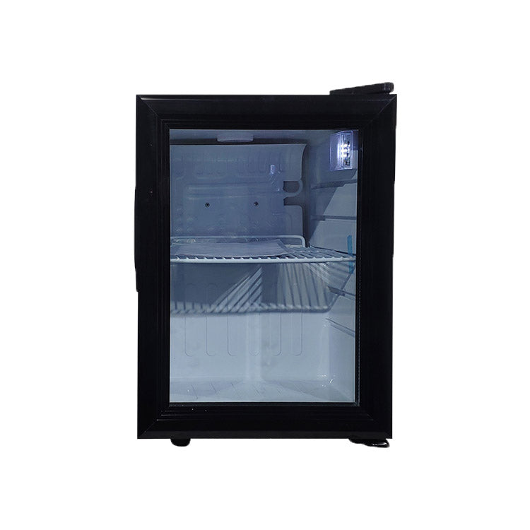 Omcan 44527 Countertop Glass Door Refrigerator, 16" Black, 0.75 cu ft, 32-50°F Range, R600a, 110V