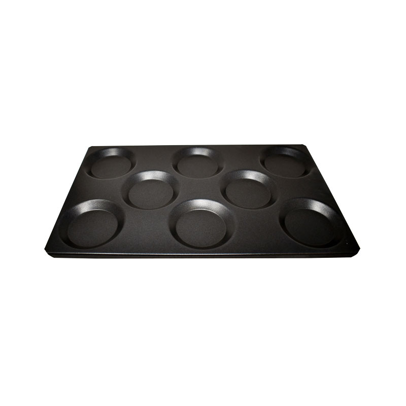 Omcan 44546 Roasting Pan, 12" x 20" 1" Depth, 1-1/2" Thick, 8 Nonstick Stainless Steel Molds