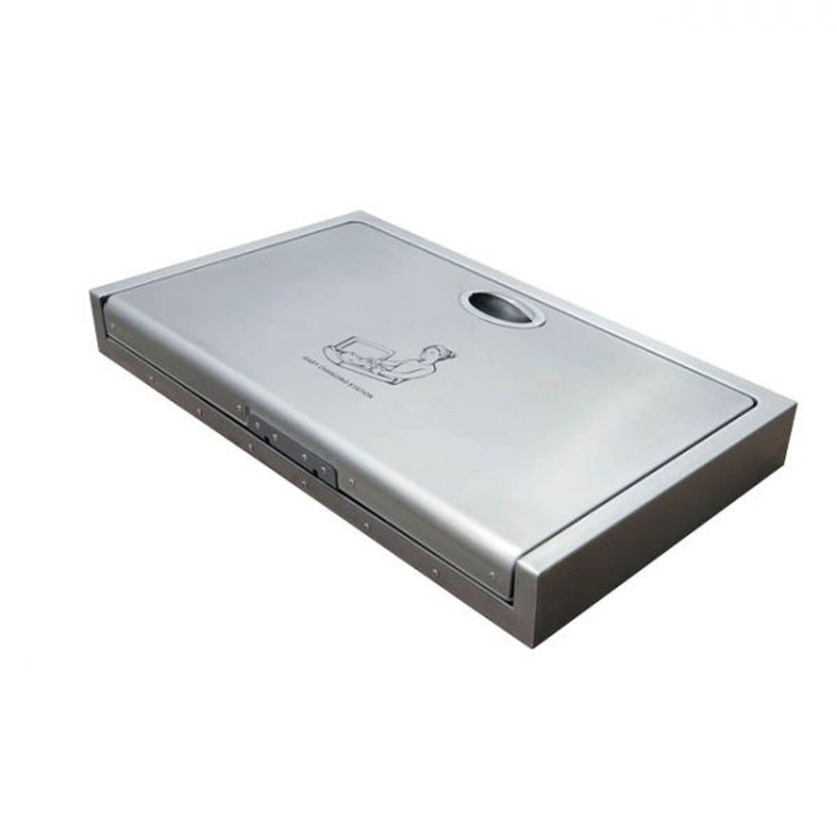 Omcan 44558 Baby Changing Station, Stainless Steel Cover, High-Density Polyethylene