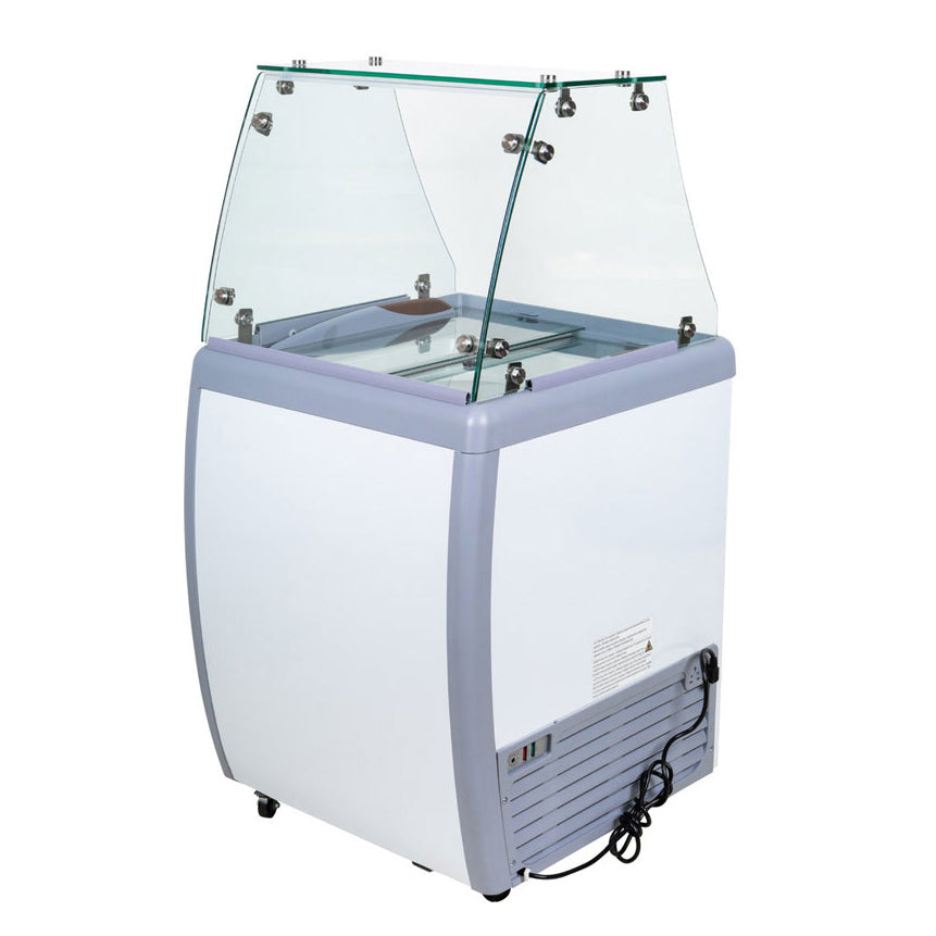 Omcan 44590 (FR-CN-0160-S) 26" Ice Cream Dipping Cabinet w/ Sneeze Guard