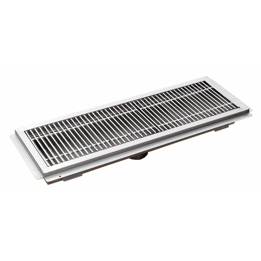 Omcan 44608 (44608) Floor Trough, 12" X 36", with Stainless Steel Grating