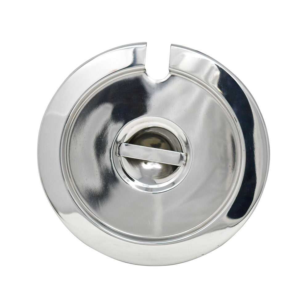 Omcan 44672 Steel Cover, 7-Qt Slotted Notched with Handle, No Hinge - Fits Item #44668