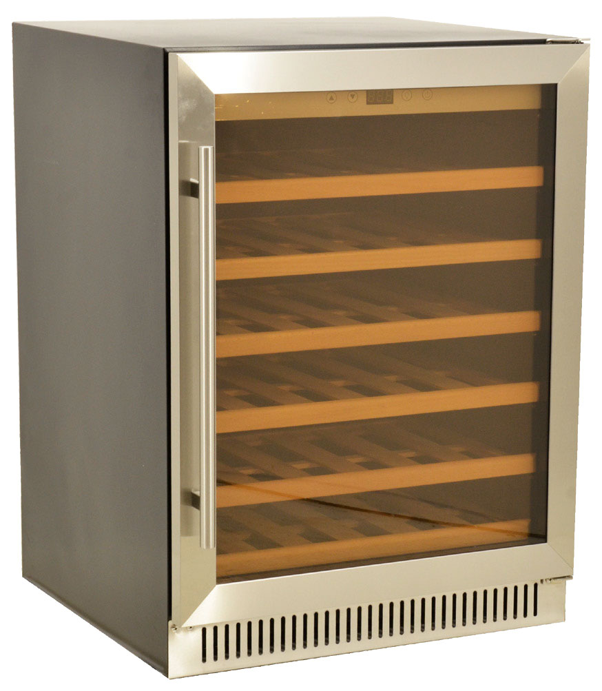 Omcan 45261 23" Glass Door Wine Refrigerator, Single Temperature, 51 Bottles