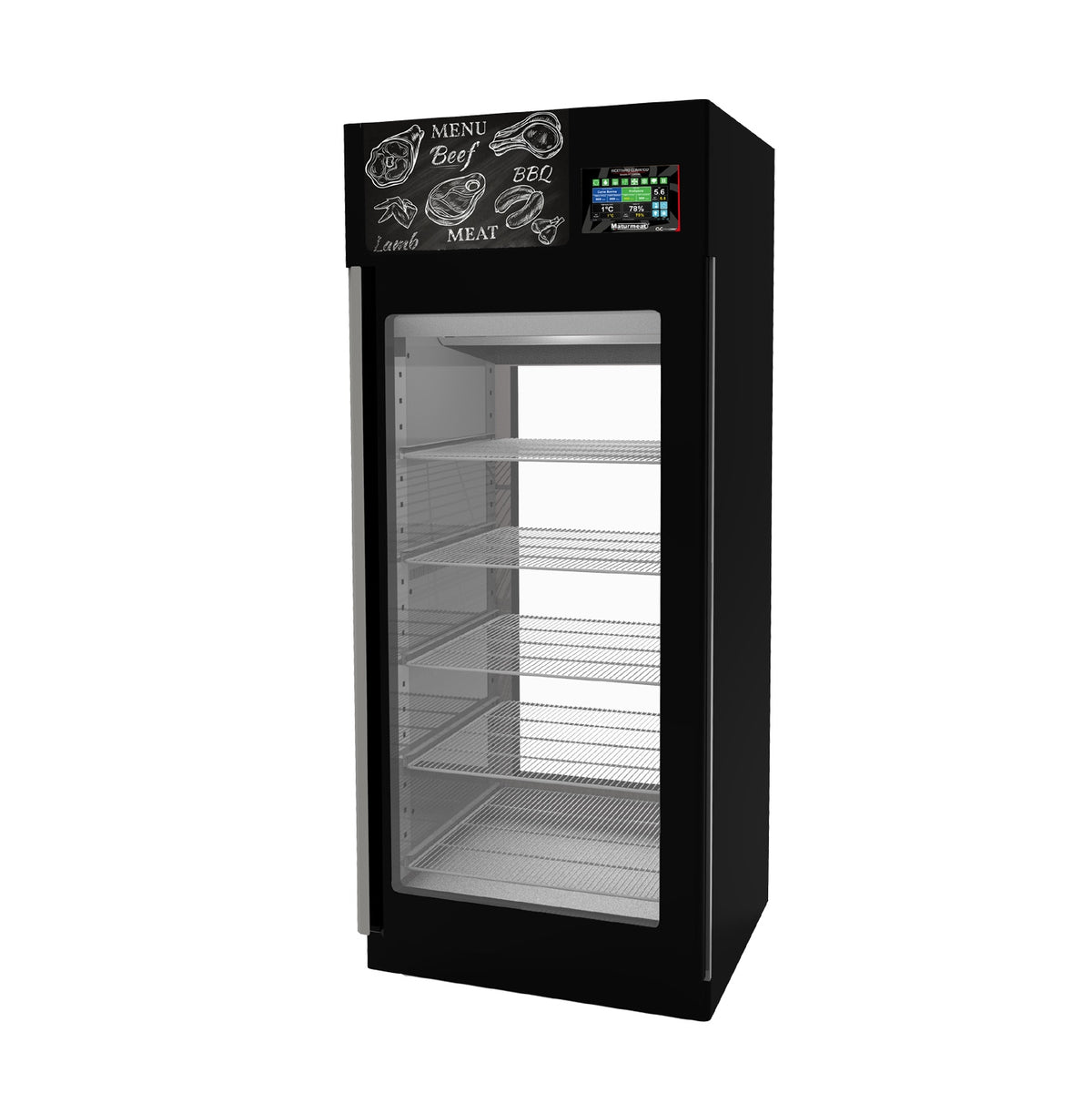 Omcan 46184 Stagionello Evo Meat Curing Cabinet, 35-5/8", 330 lb, Black, 3,500W 220V, 5 Shelves