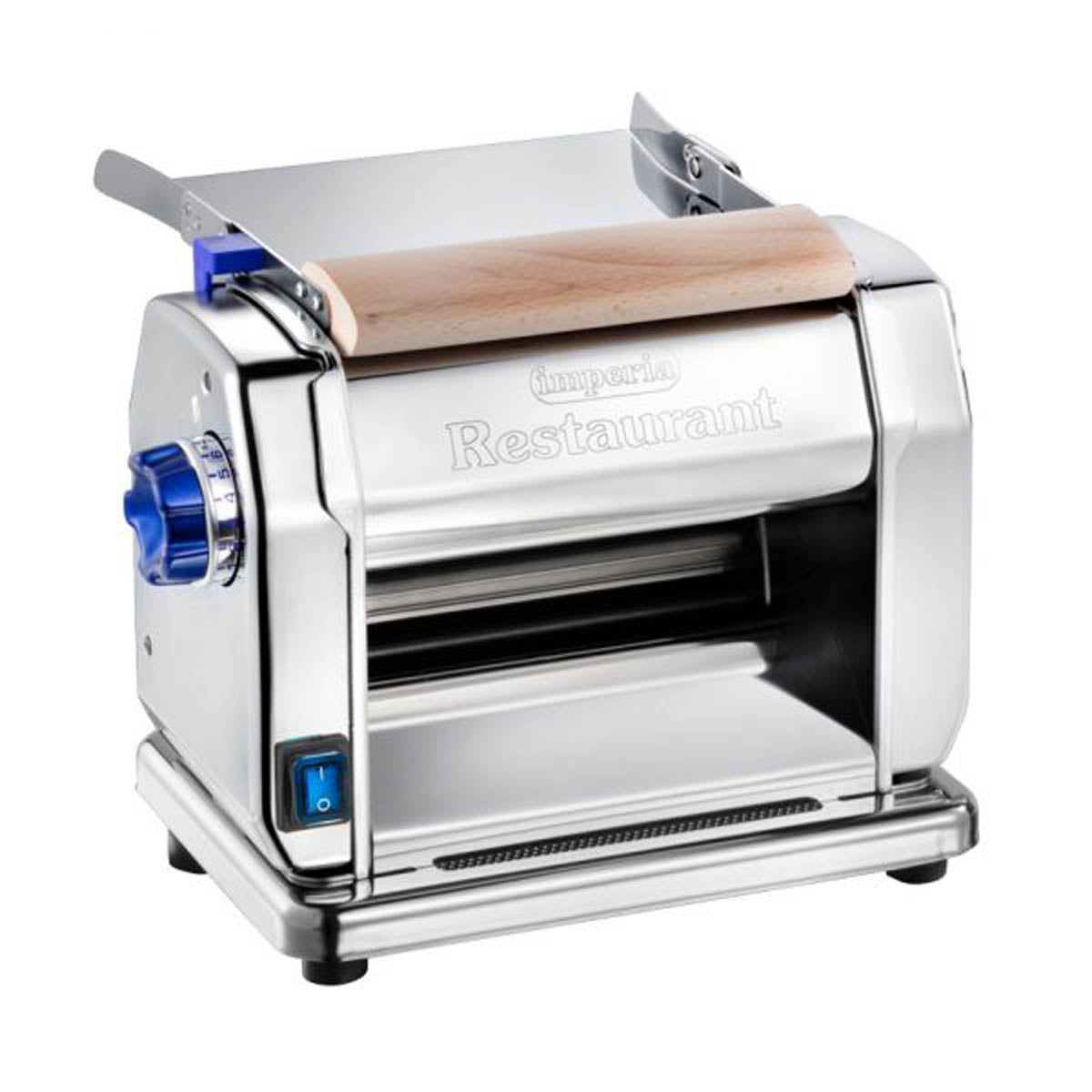 Omcan 46292 European Style Automatic Style Pasta Sheeter, 8.66" Roller Length 1/4 Hp | stainless steel