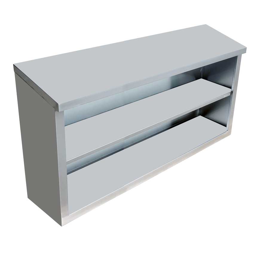 Omcan 46409 Wall-Mounted 48"W x 15"D x 32-1/2"H 380 lb 18 Gauge 304 Stainless Steel Shelf