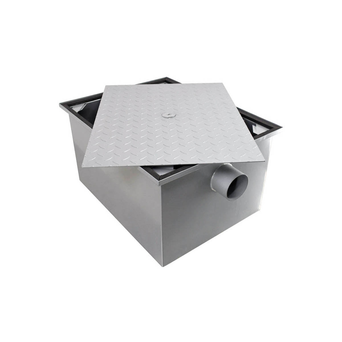 Omcan 46517 3" Inlet/Outlet Grease Trap, 40 Lbs. Capacity - 20 gal/min